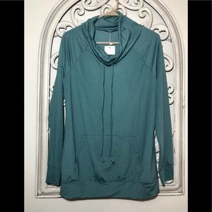 Sese Code M Long Sleeve Cowl Neck Athletic Shirt